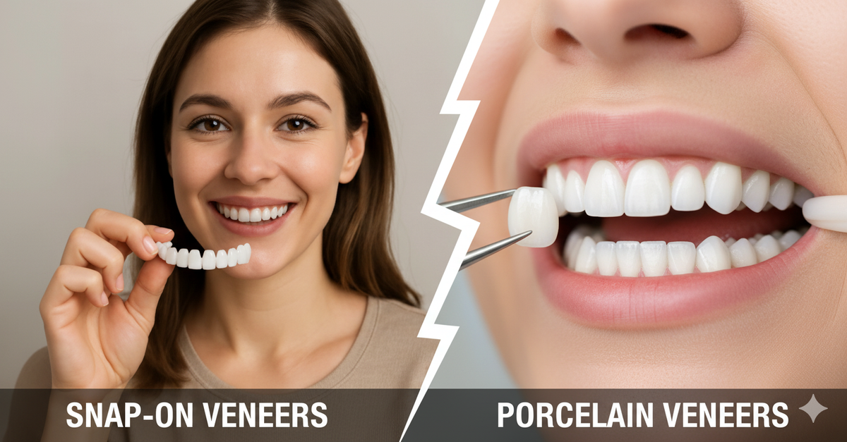 Snap-on vs porcelain veneers: Which is better for you?