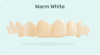 Custom Snap-On Veneers - Single Arch - Warm White